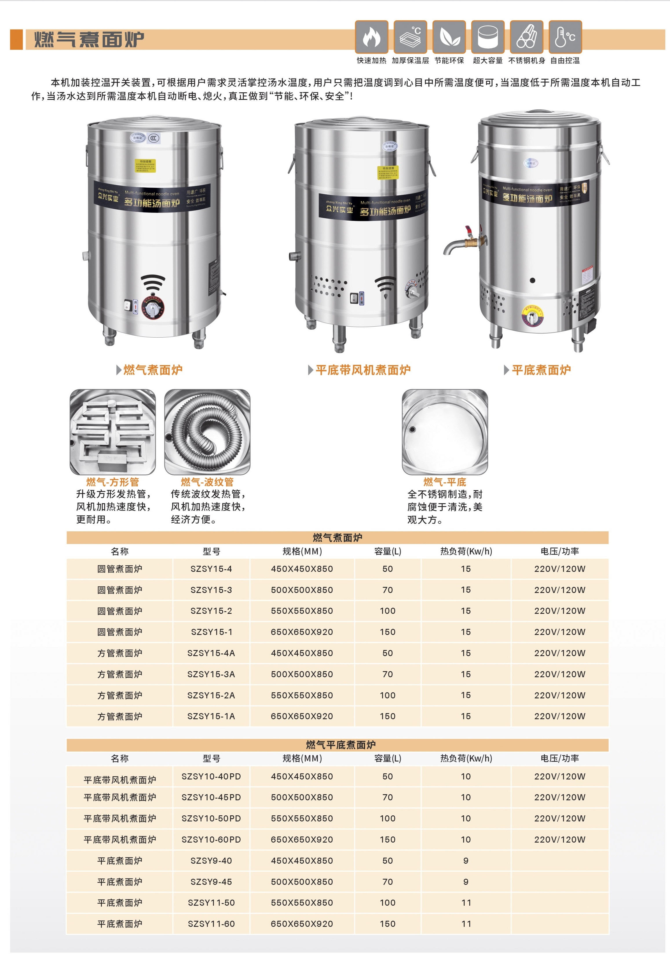 燃气款多功能煮面炉